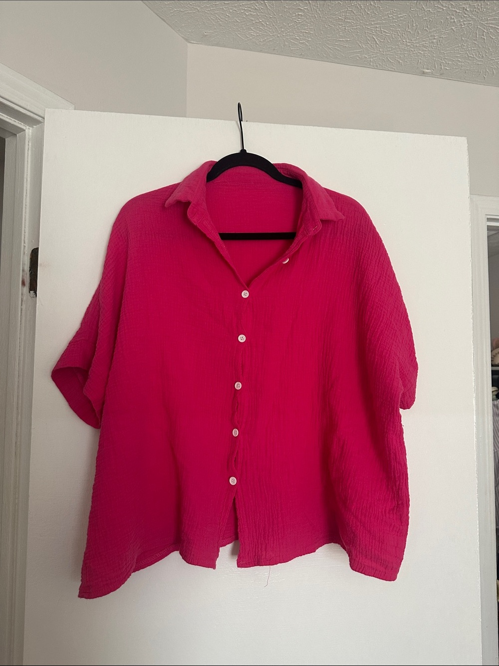 Target Fuchsia Button-Down Collared Shirt